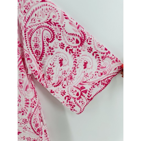 Carole Hochman Pink Floral Pajama Dress Robe Set Size M Loungewear Q1009 - Picture 6 of 16